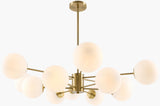 Florene Iron Chandelier, Painted Metallic Brass