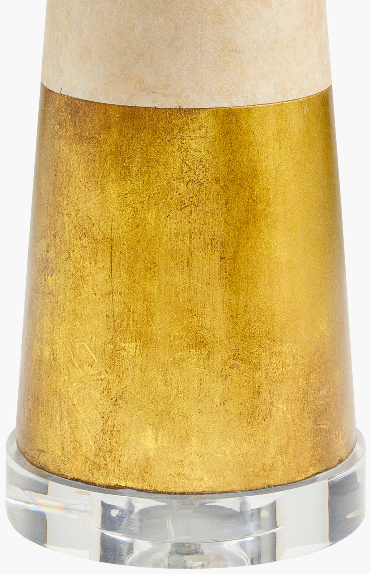 Fluxar 30" Cement Table Lamp, Natural Gray, Gold Leaf Gold