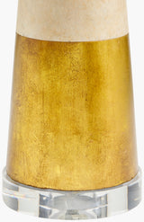 Fluxar 30" Cement Table Lamp, Natural Gray, Gold Leaf Gold