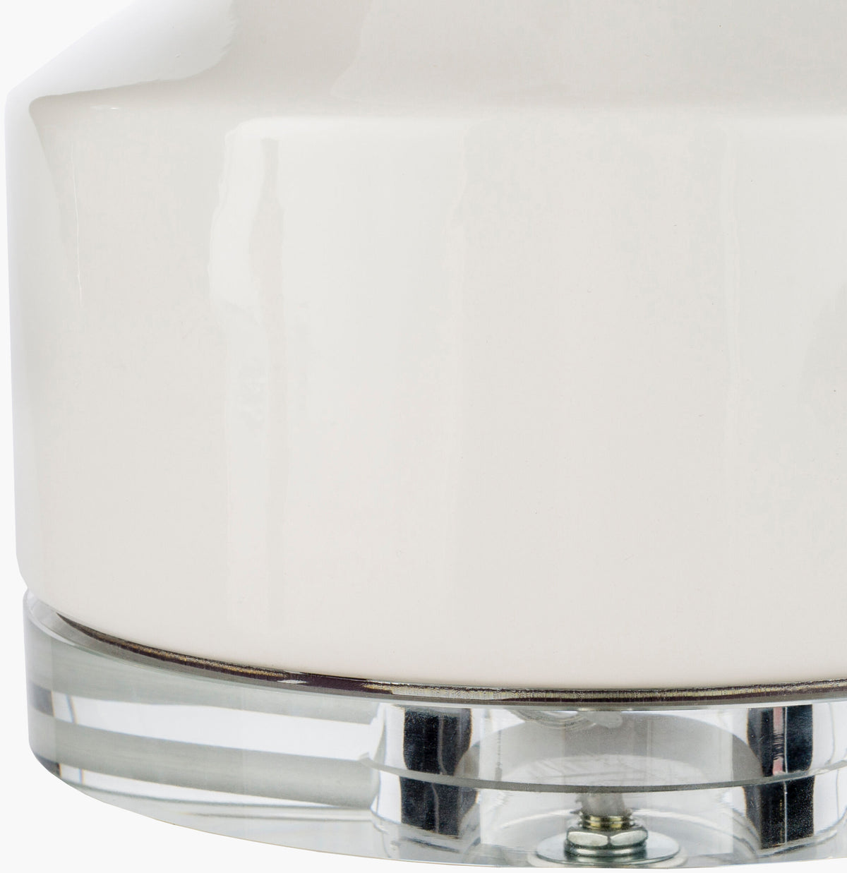 Farris 25" Ceramic Table Lamp, Glazed White