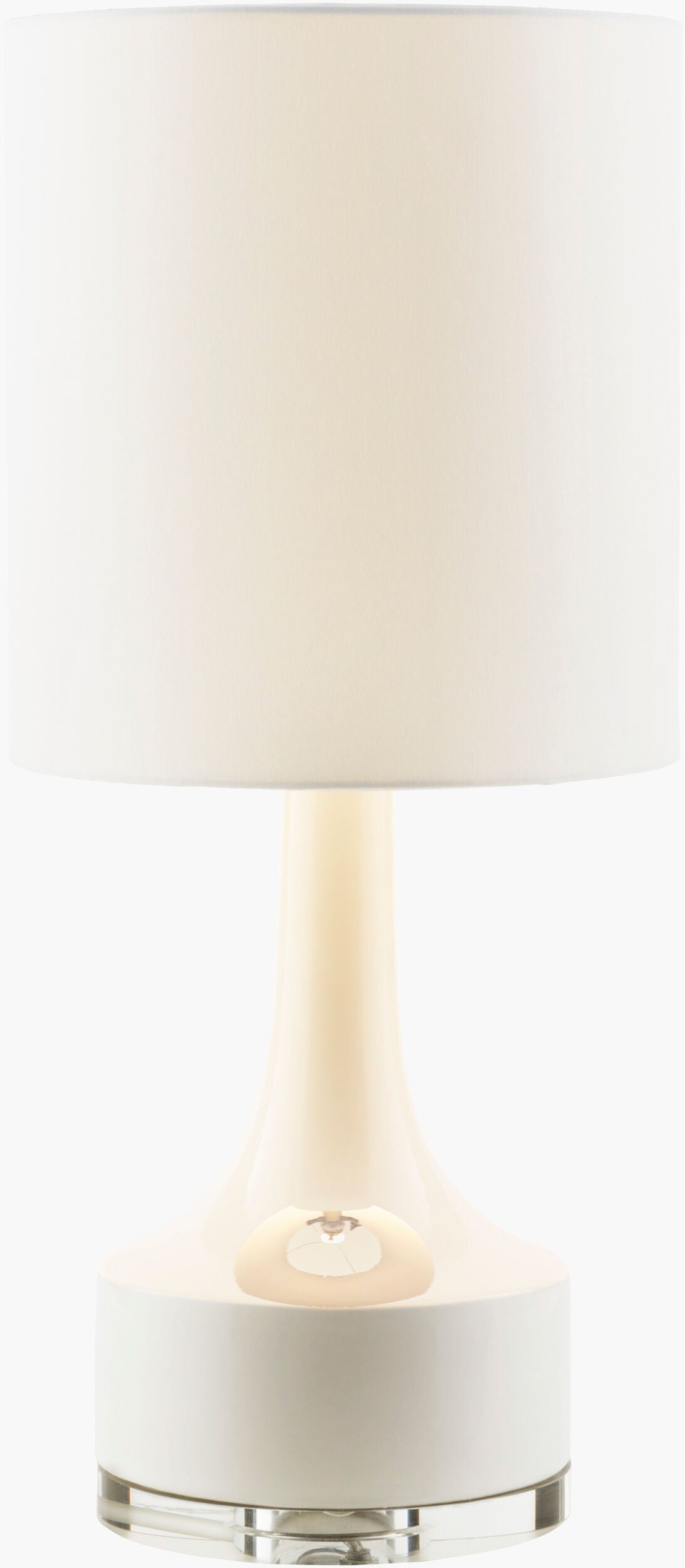 Farris 25" Ceramic Table Lamp, Glazed White