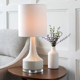 Farris 25" Ceramic Table Lamp, Glazed White