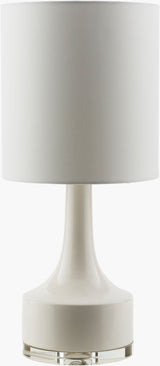 Farris 25" Ceramic Table Lamp, Glazed White