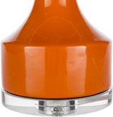 Farris 25" Ceramic Table Lamp, Glazed Bright Orange