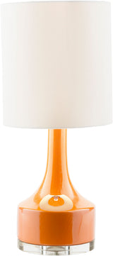 Farris 25" Ceramic Table Lamp, Glazed Bright Orange