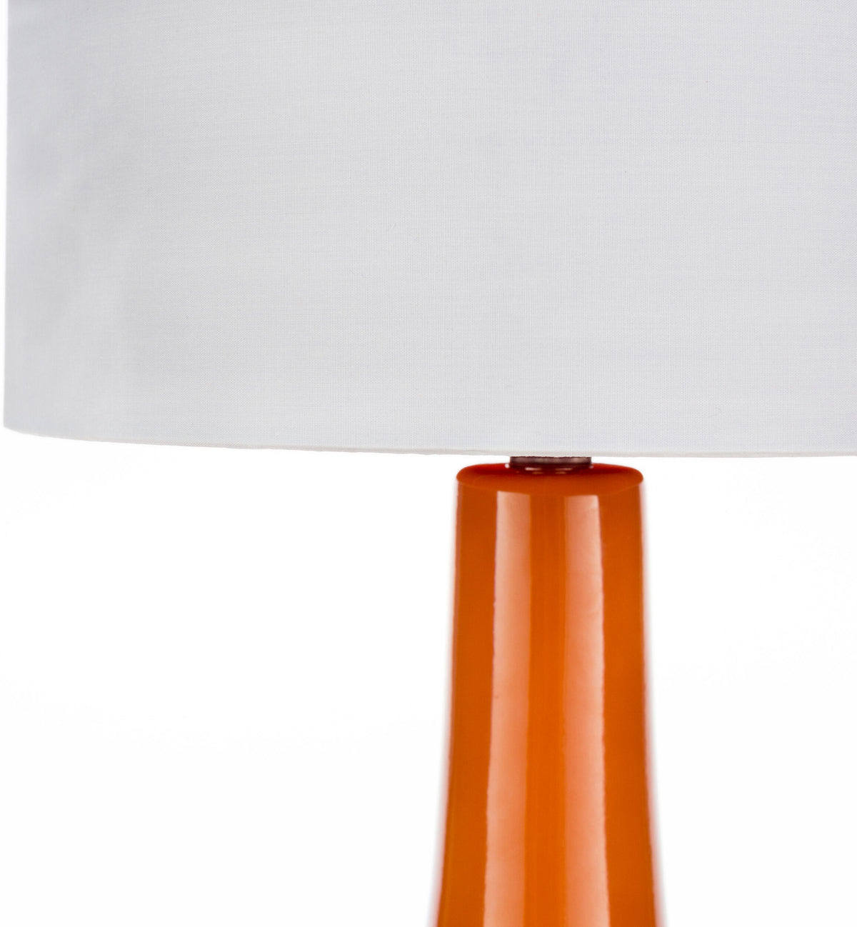 Farris 25" Ceramic Table Lamp, Glazed Bright Orange