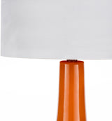 Farris 25" Ceramic Table Lamp, Glazed Bright Orange