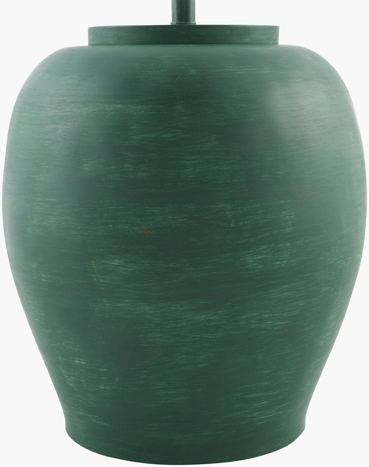 Forest 30" Cement Table Lamp, Hand Painted Green