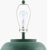 Forest 30" Cement Table Lamp, Hand Painted Green