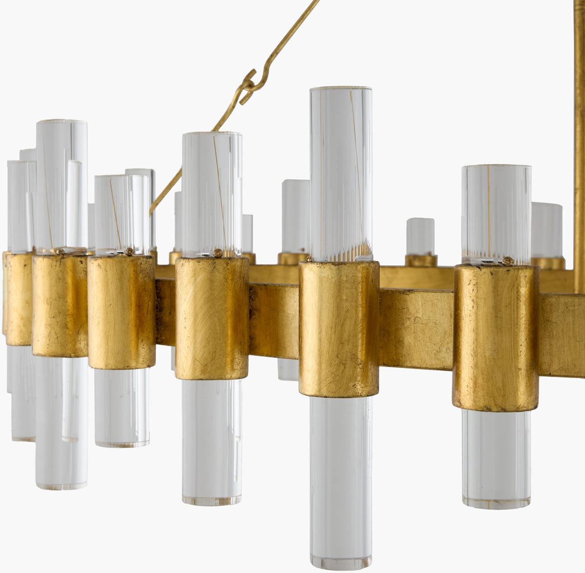 Fraser Iron Chandelier, Painted Gold