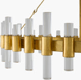 Fraser Iron Chandelier, Painted Gold