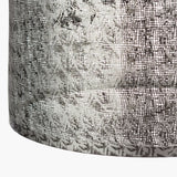 Foster Iron Pendant Light, Hand Painted Metallic Silver