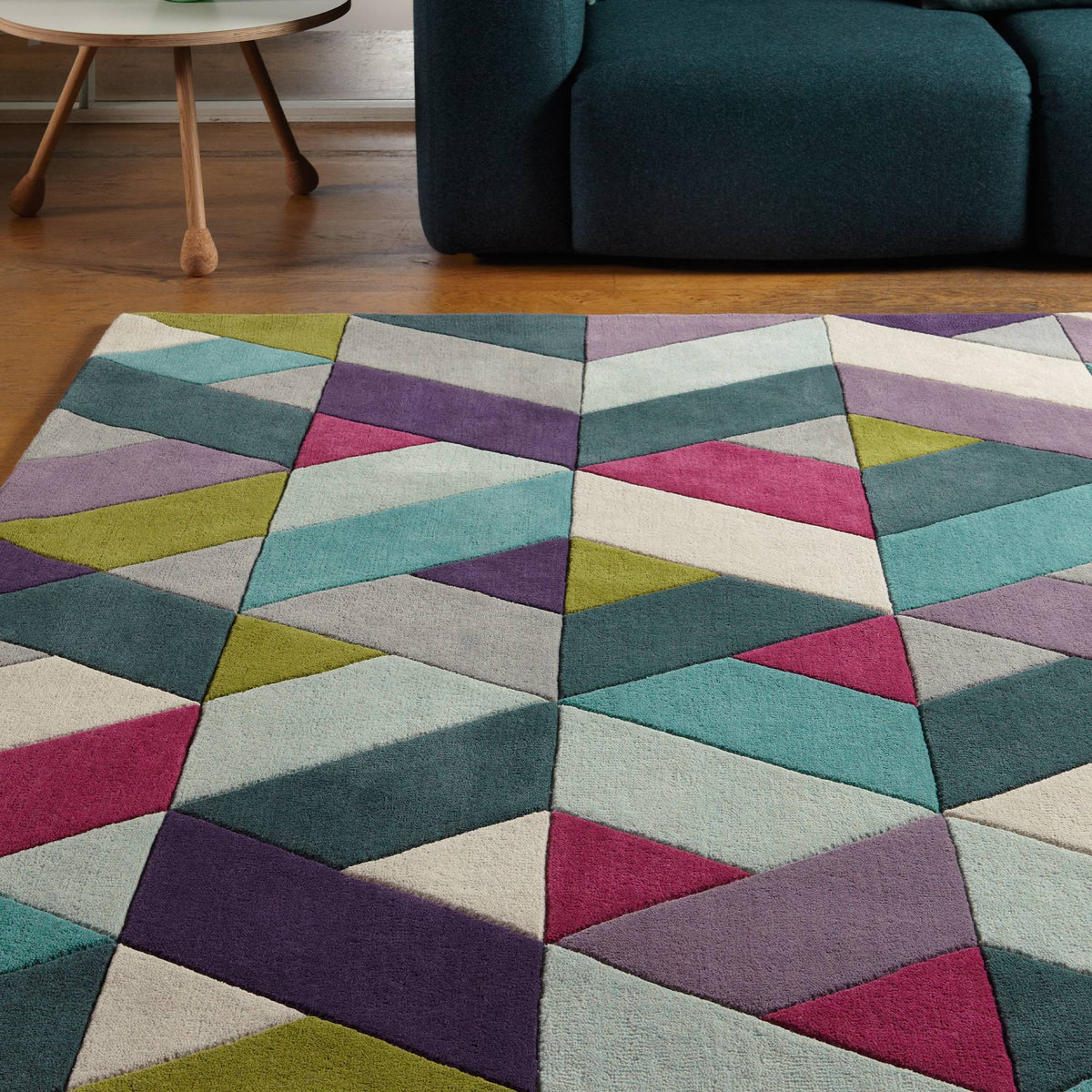 Funk Rug styled in a living room