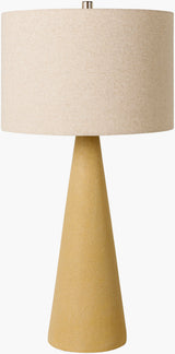 Fulton 31" Concrete Table Lamp, Painted Yellow