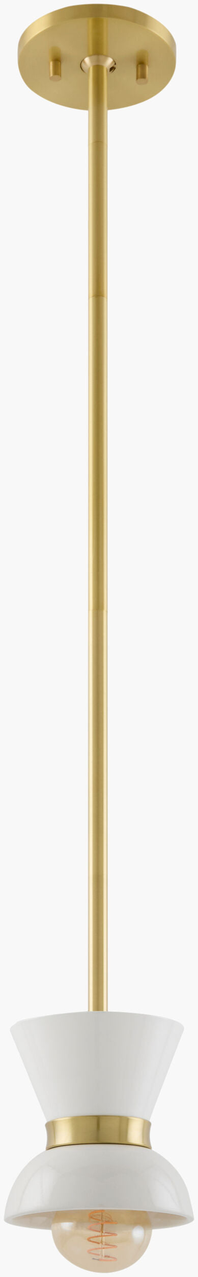 Fynor Iron Pendant Light, Metallic Metallic Brass