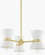 Fynor Iron Chandelier, Powder Coated Black