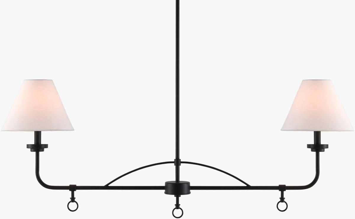 The Channy Iron Pendant Light, Powder Coated Black