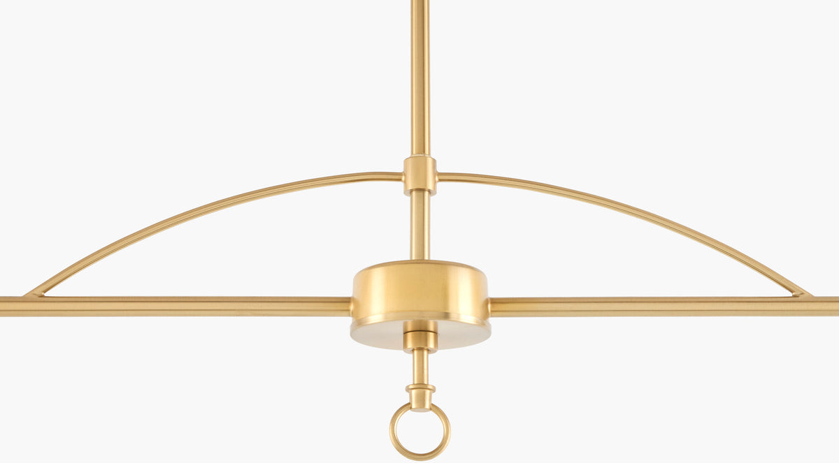 The Channy Iron Pendant Light, Electroplated Metallic Brass