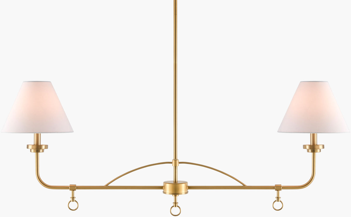 The Channy Iron Pendant Light, Electroplated Metallic Brass