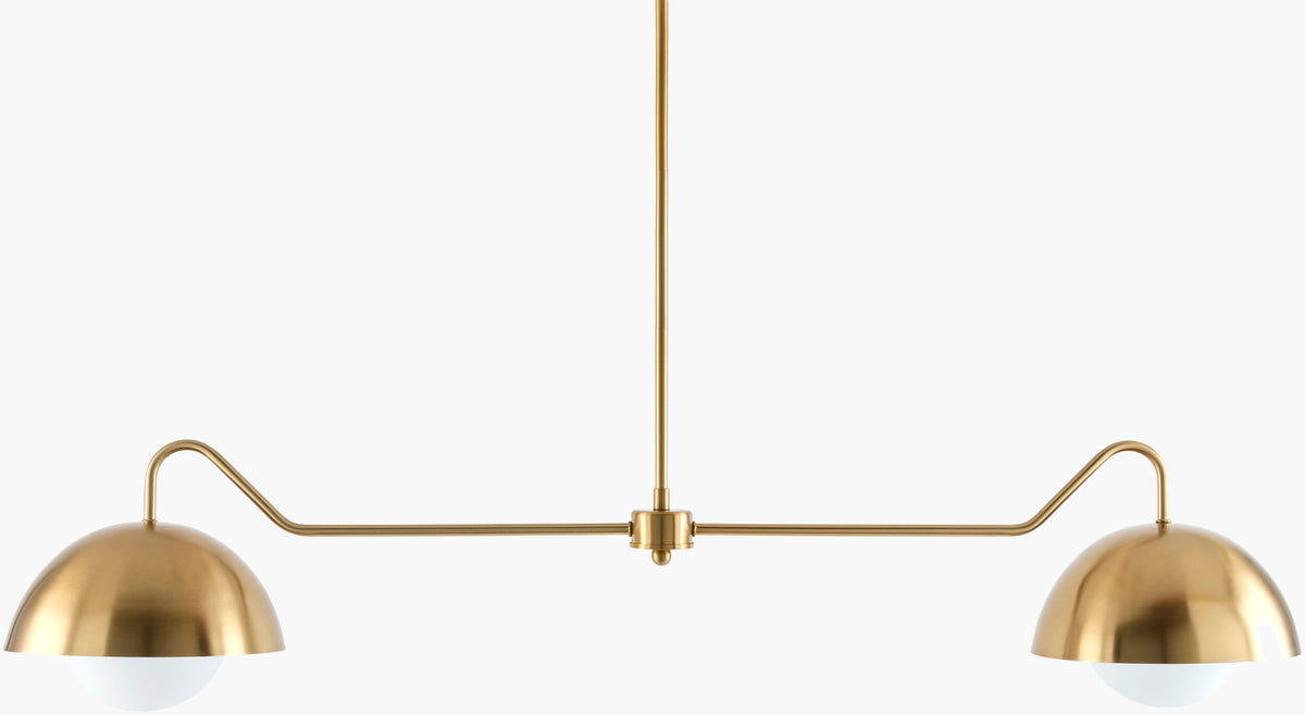 The Stiven Iron Pendant Light, Electroplated Metallic Brass