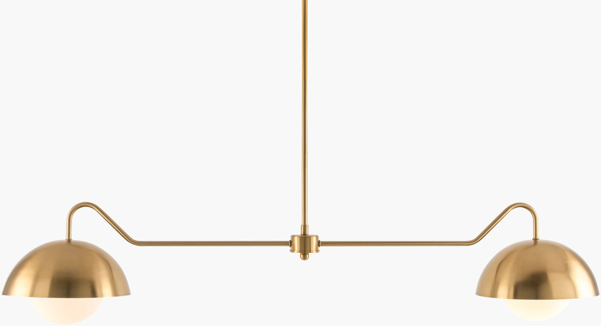 The Stiven Iron Pendant Light, Electroplated Metallic Brass