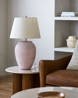 Galdar 30" Paper Table Lamp, Distressed White
