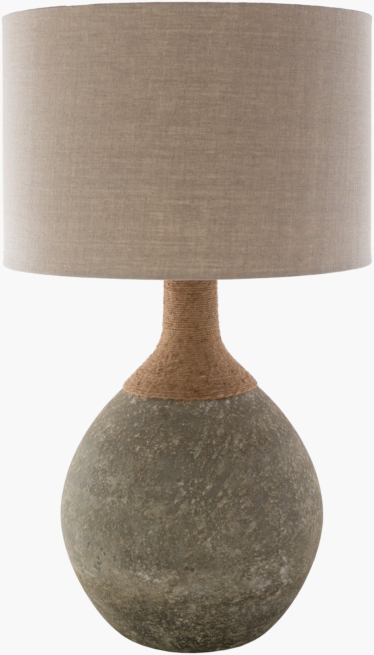 Glacia 32" Glass Table Lamp, Textured Sage, Natural Tan