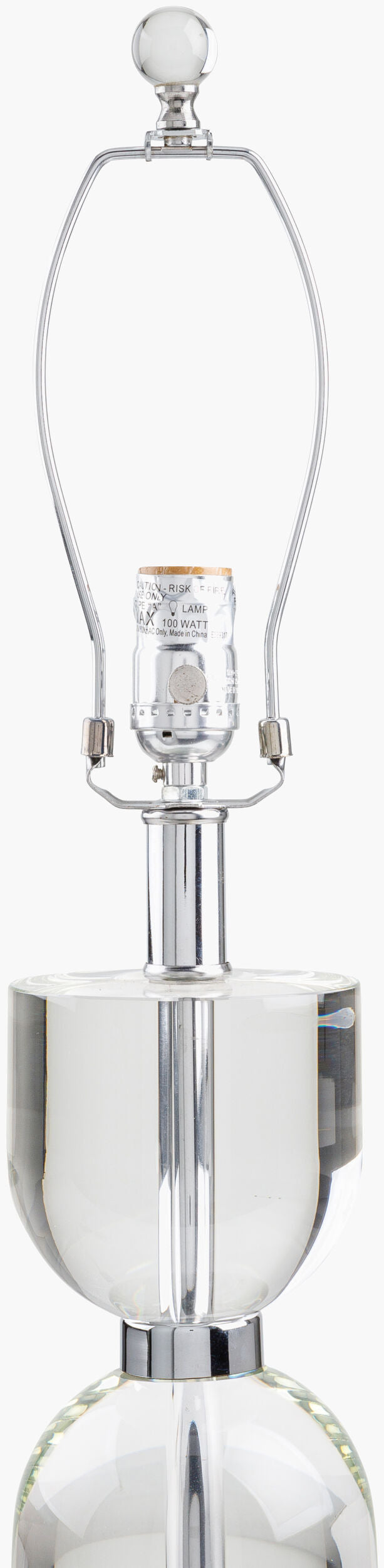 Glamorous 29" Crystal Table Lamp, Natural Clear