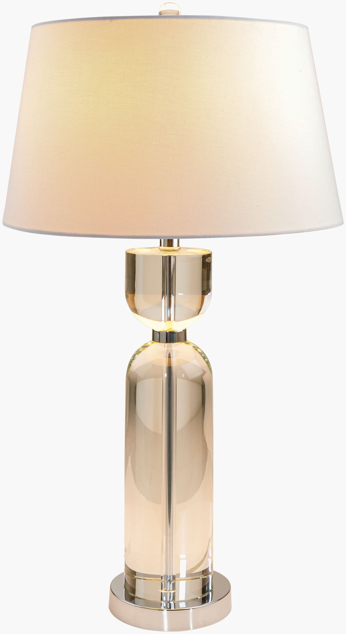 Glamorous 29" Crystal Table Lamp, Natural Clear