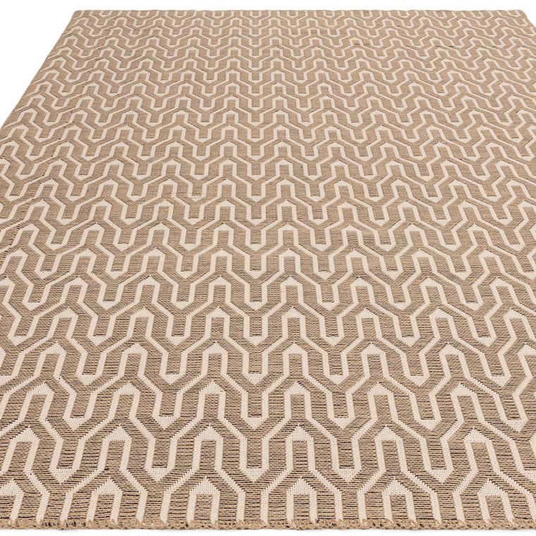 Flatweave, no pile — Geometric Cotton Living Room Rug — Flatweave, Global