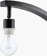 Gumel 60" Rubber Wood Floor Lamp, Painted Black