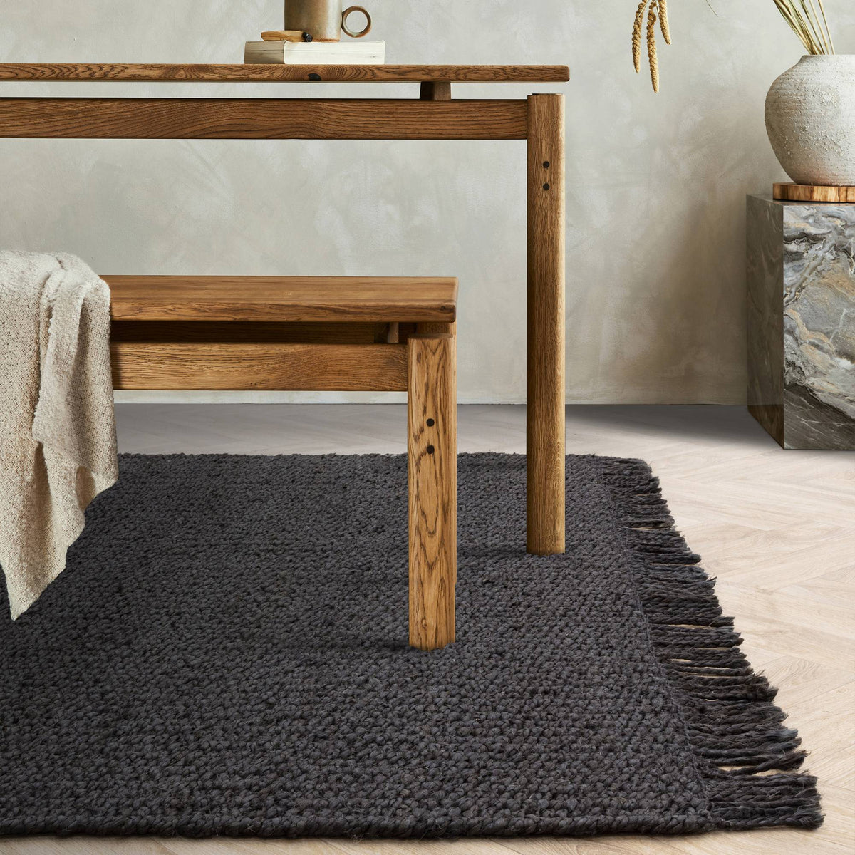 Grove Rug styled in a living room