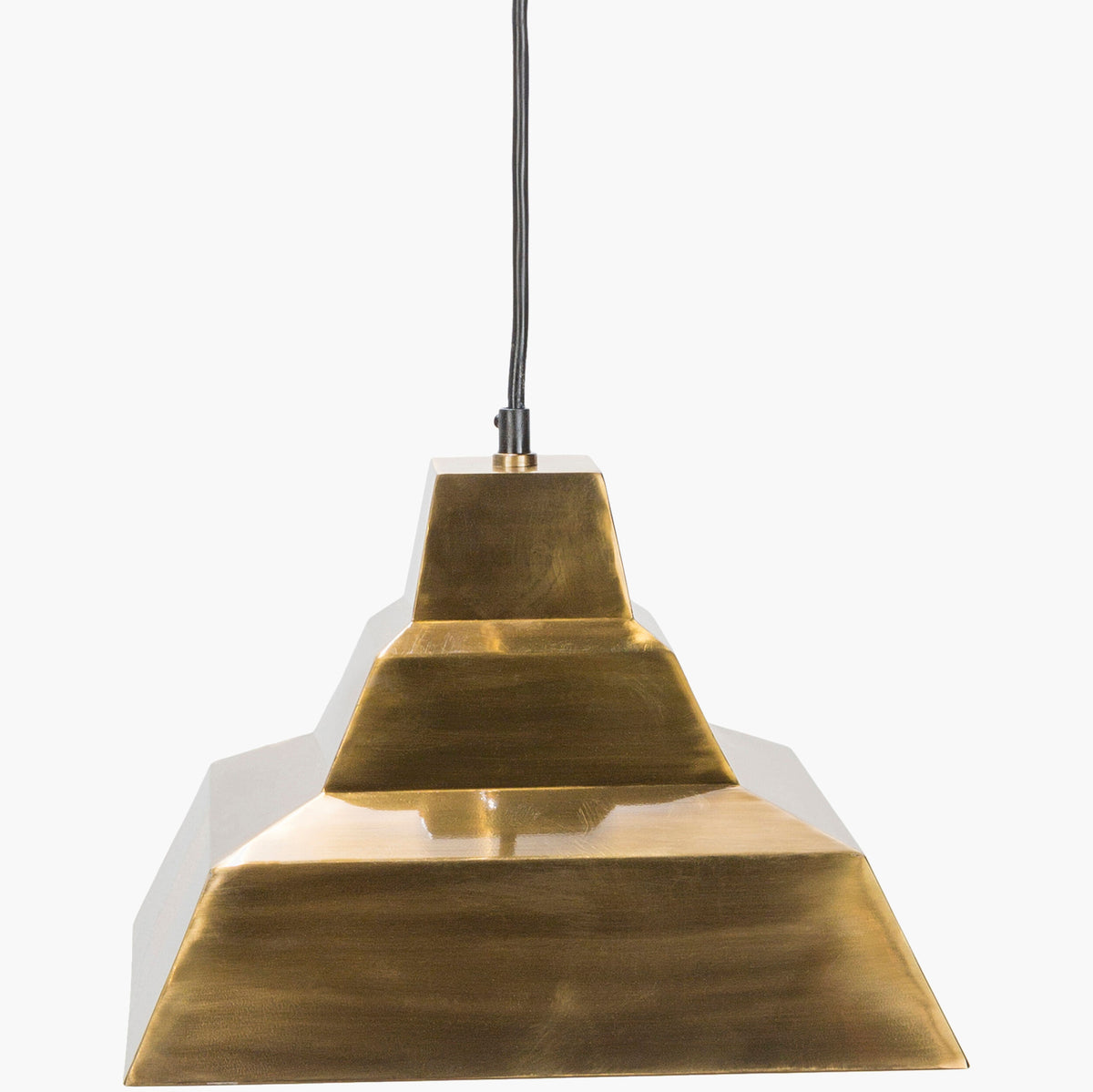 Garrison Brass Pendant Light, Antiqued Metallic Brass