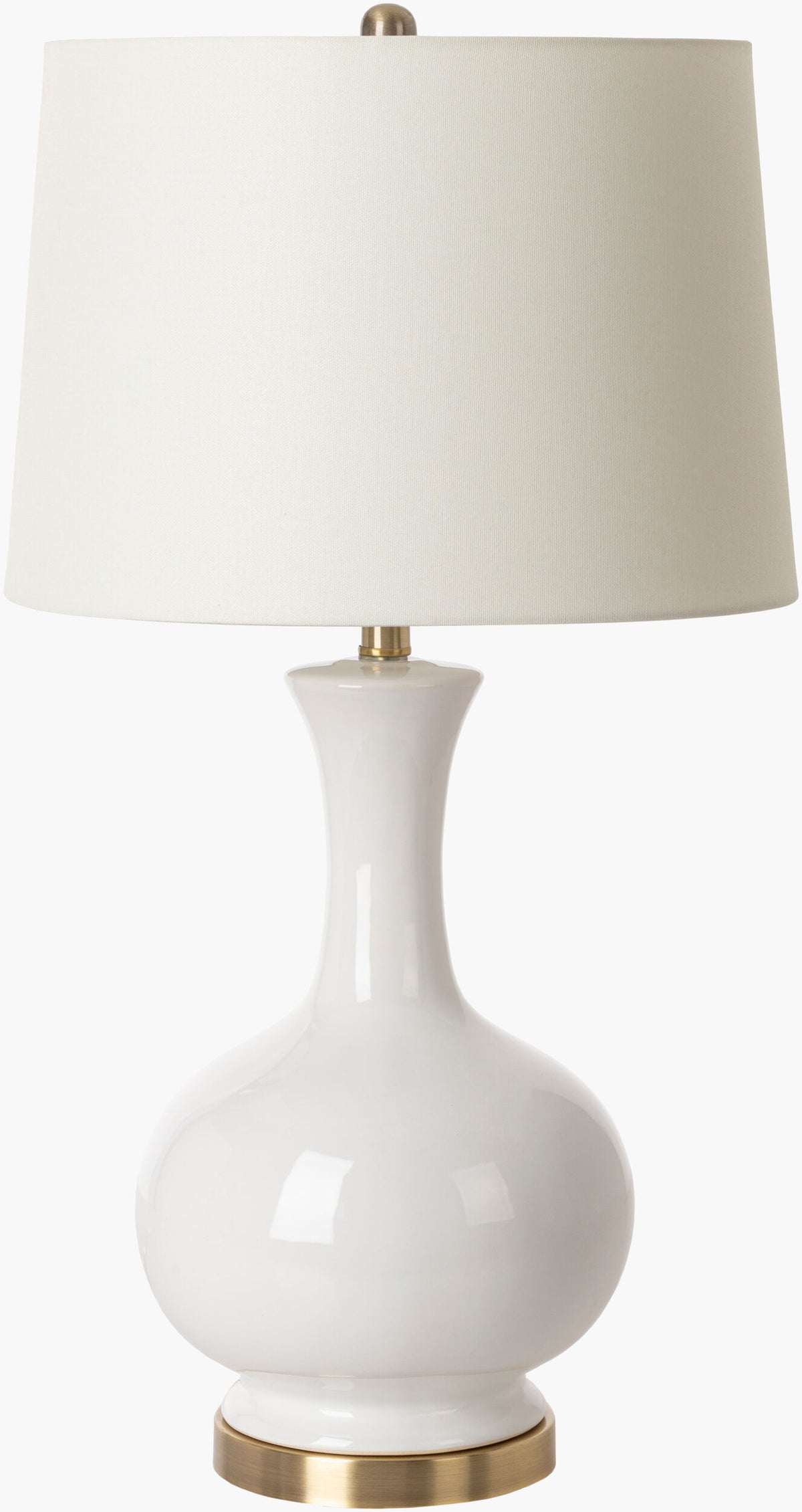 Hepburn 29" Ceramic Table Lamp, Glazed White