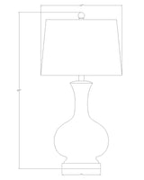 Hepburn 29" Ceramic Table Lamp, Glazed White