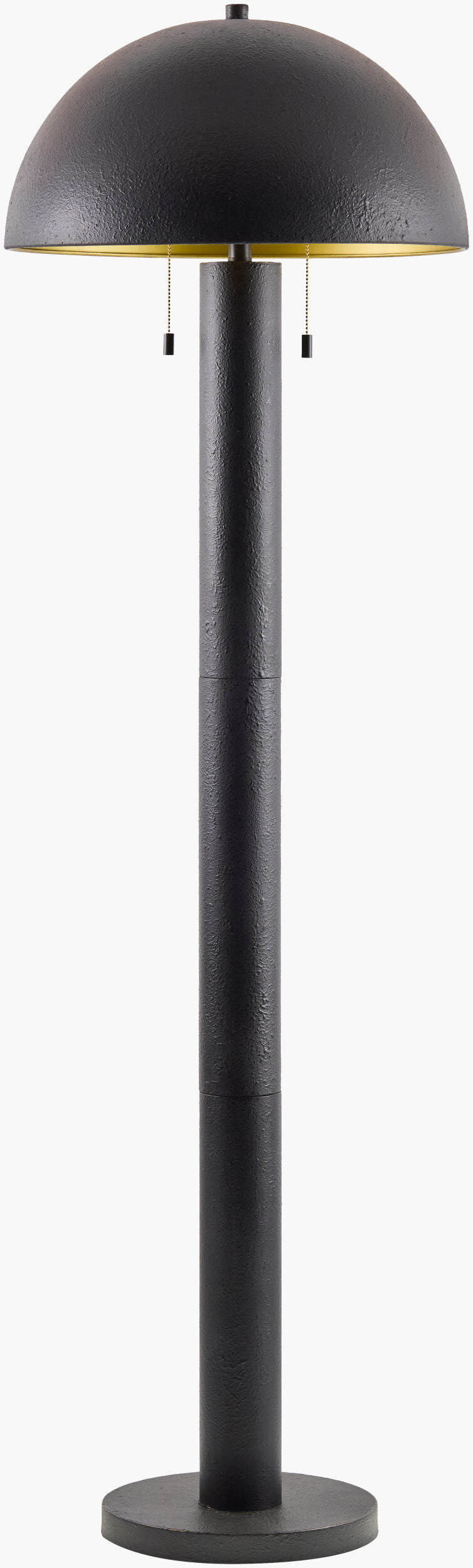Hobro 65" Iron Floor Lamp, Hand Painted Black