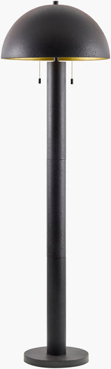 Hobro 65" Iron Floor Lamp, Hand Painted Black