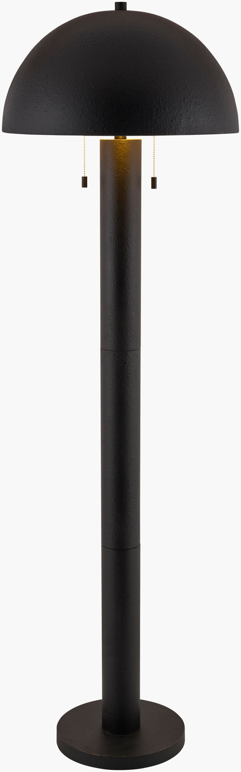 Hobro 65" Iron Floor Lamp, Hand Painted Black