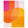 Rug With Retro Geometric Pattern