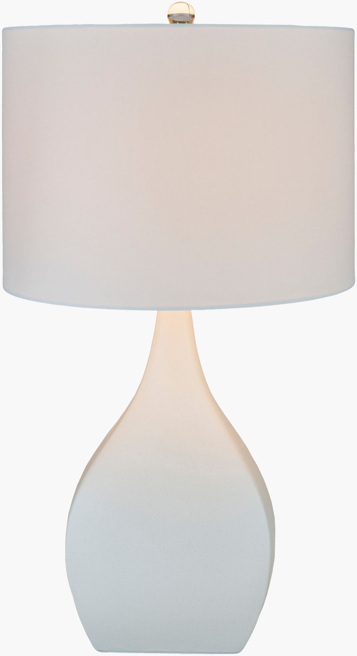 Hinton 26" Ceramic Table Lamp, Glazed Cream