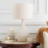 Hinton 26" Ceramic Table Lamp, Glazed Cream