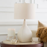 Hinton 26" Ceramic Table Lamp, Glazed Cream