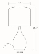Hinton 26" Ceramic Table Lamp, Glazed Cream