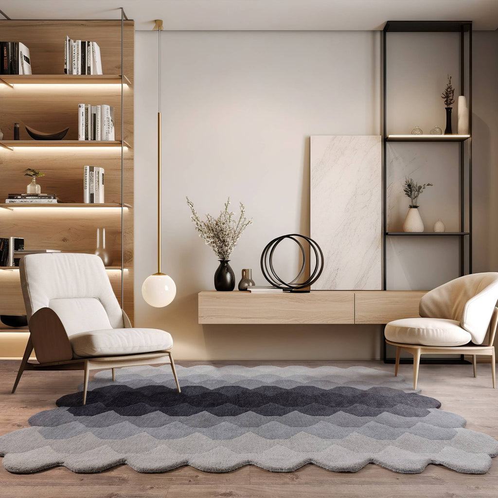 Hive Rug styled in a living room