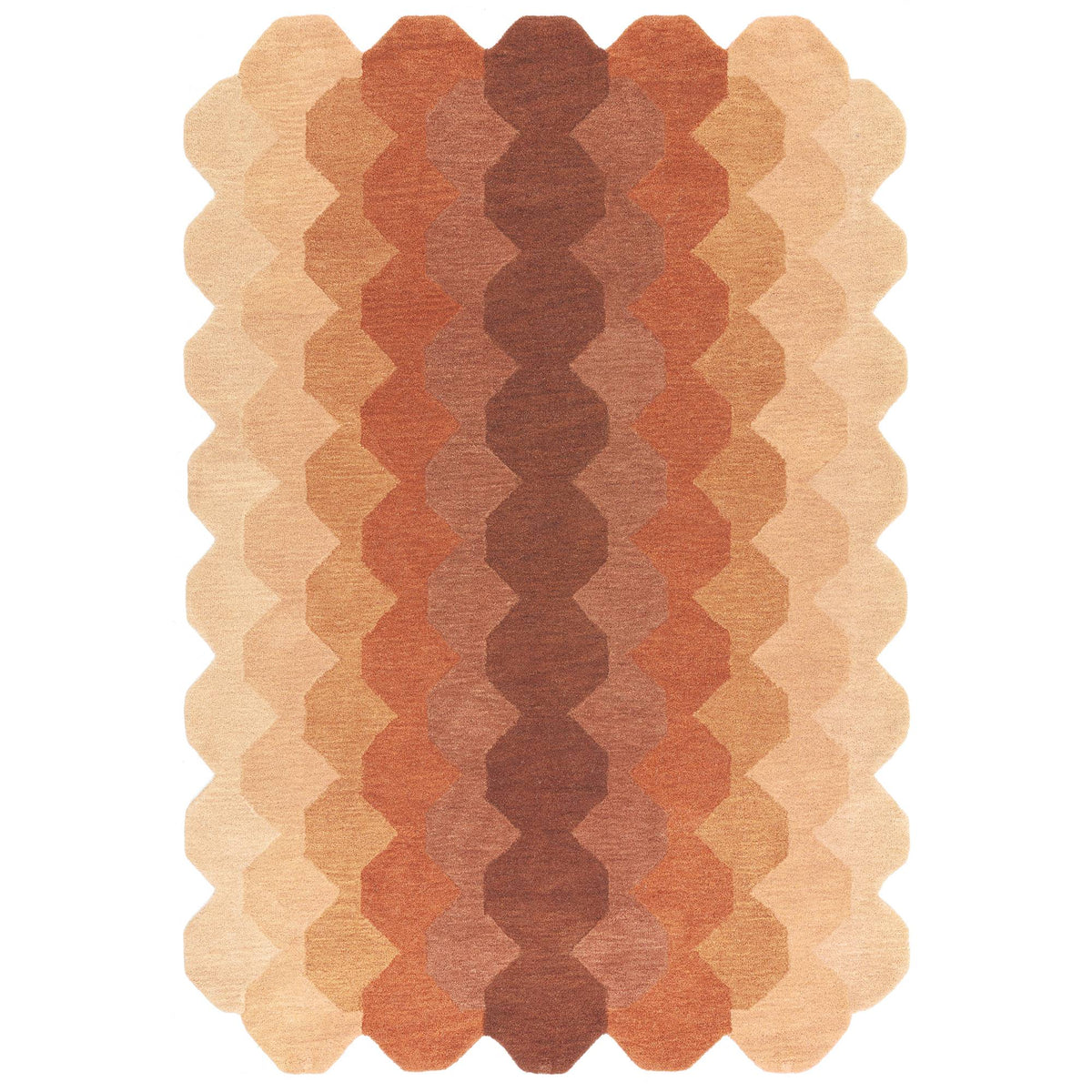 Hive Rug - Rust