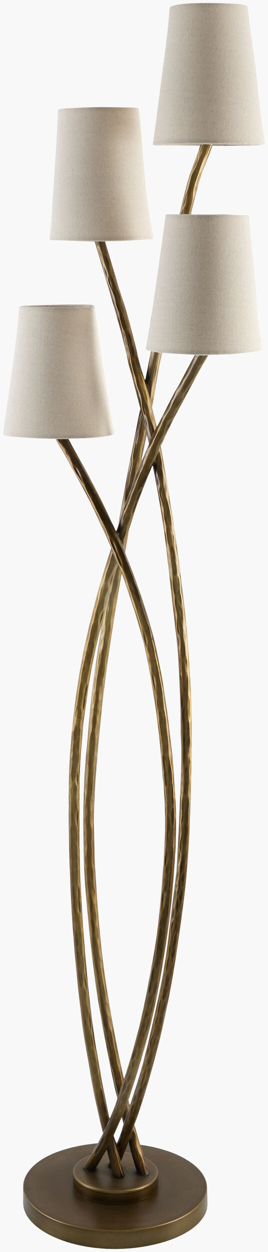 Halora 68" Iron Floor Lamp, Painted Gold