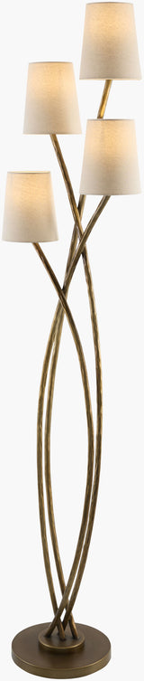 Halora 68" Iron Floor Lamp, Painted Gold