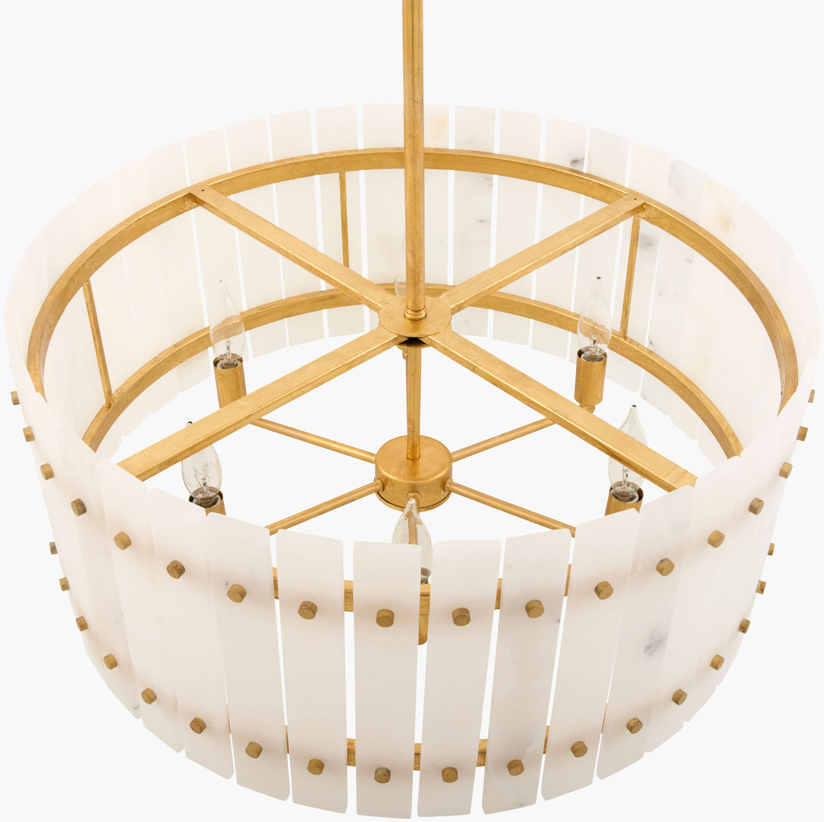 Halenza Iron Chandelier, Painted Gold