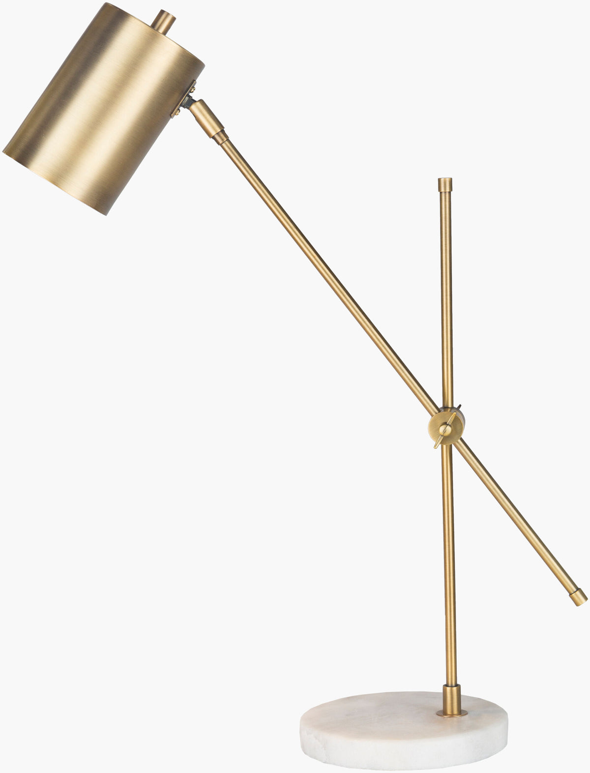 Hannity 24" Steel Table Lamp, Brushed Metallic Brass