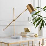 Hannity 24" Steel Table Lamp, Brushed Metallic Brass